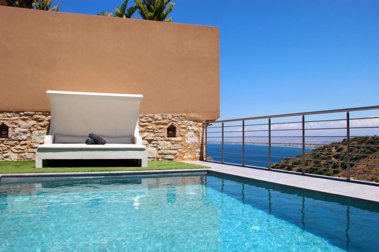 Design Villa Nicol - Heated Pool - Summer Kitchen Heraklion Exteriör bild