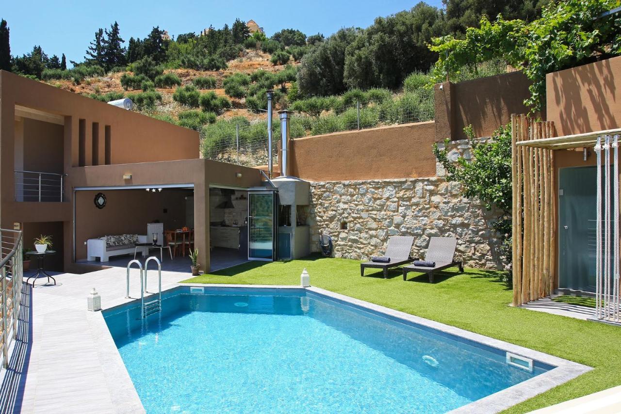 Design Villa Nicol - Heated Pool - Summer Kitchen Heraklion Exteriör bild