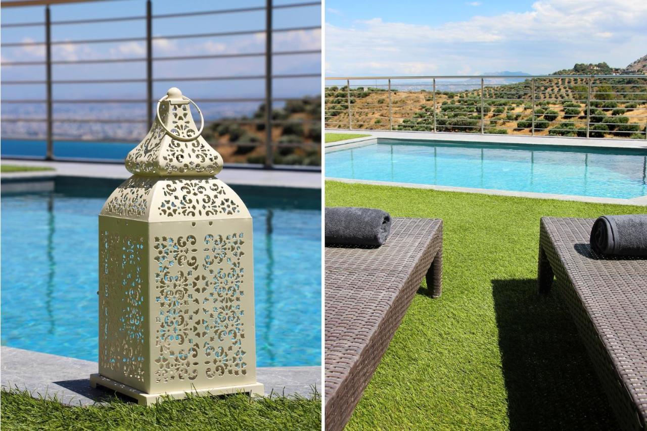 Design Villa Nicol - Heated Pool - Summer Kitchen Heraklion Exteriör bild