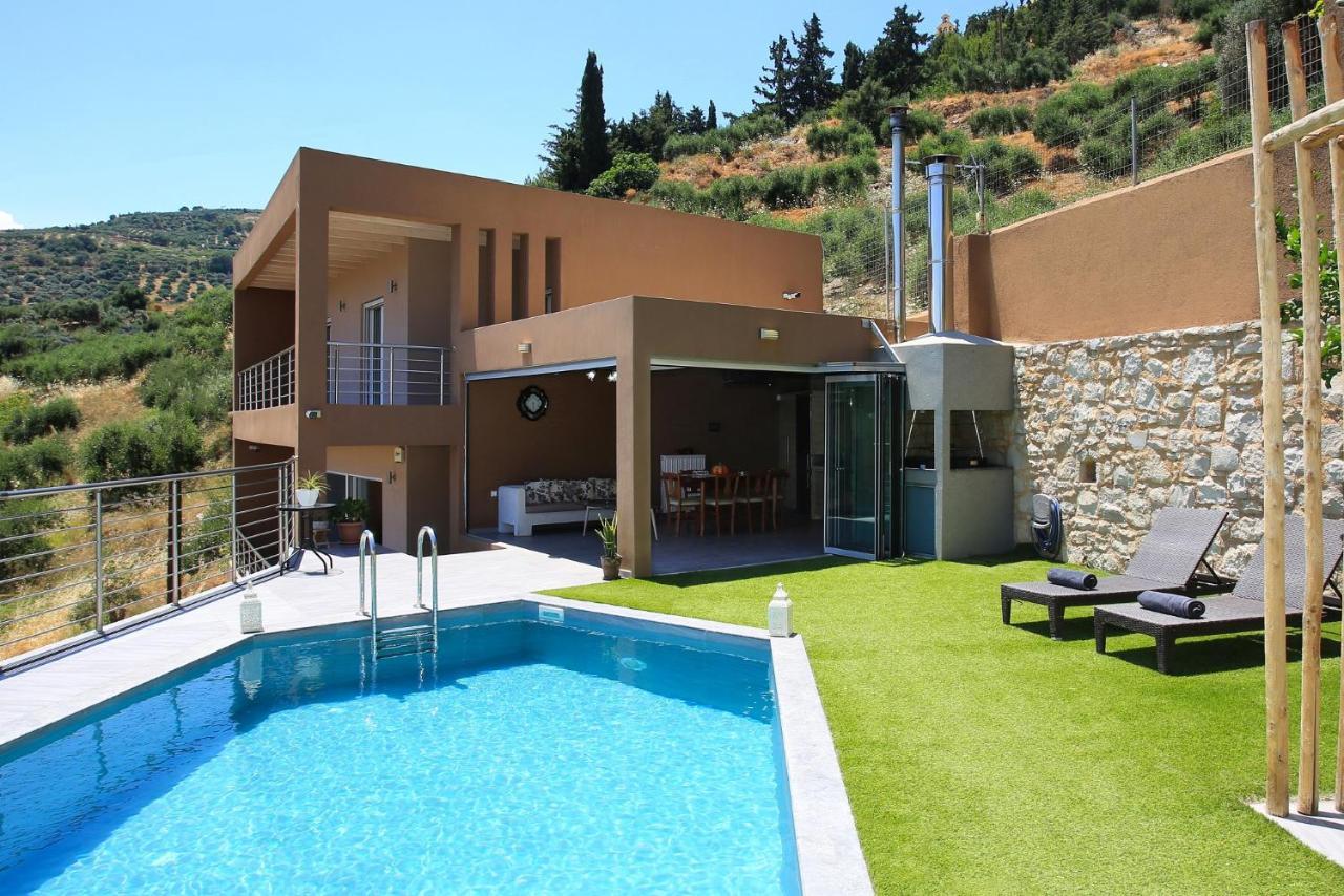 Design Villa Nicol - Heated Pool - Summer Kitchen Heraklion Exteriör bild